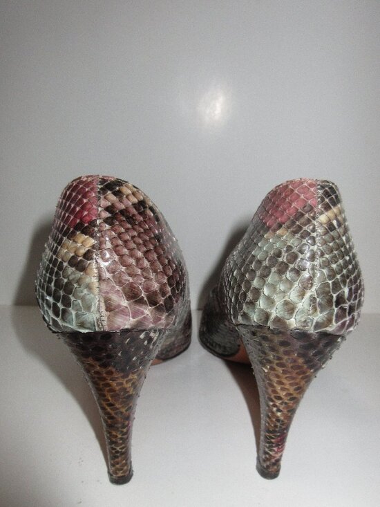 CORTNEY High Heel Multicolor Snakeskin Shoes Pumps 3\